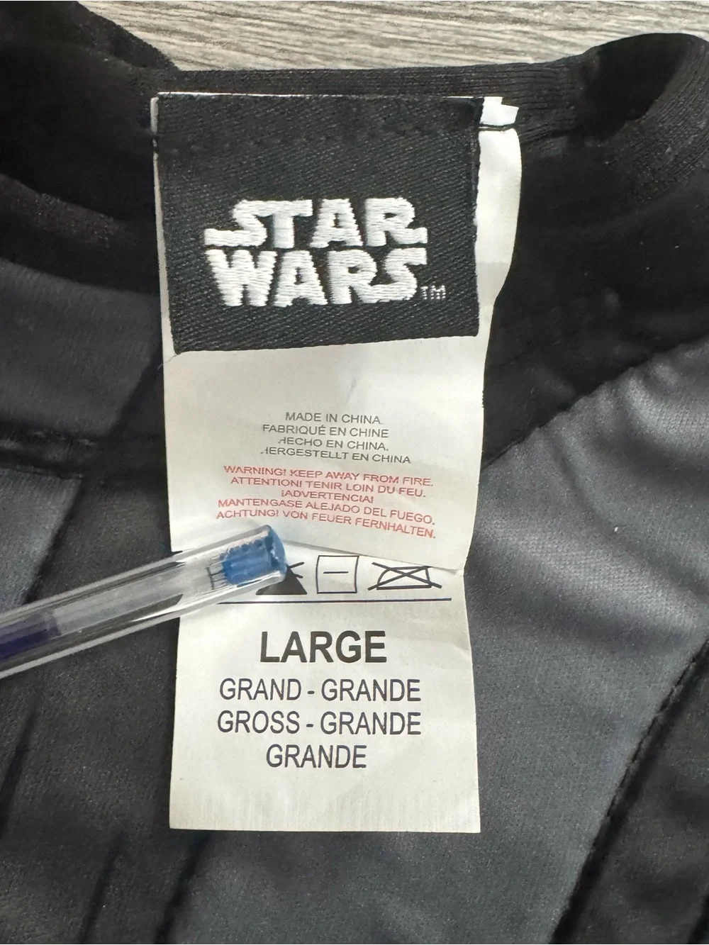 Star Wars Darth Vader Youth Halloween Costume Rubie’s Size Large Jumpsuit ONLY